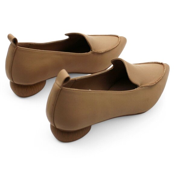 Journee Collection Women's Maggs Pointed Toe Loafers - Tan - Picture 6 of 7